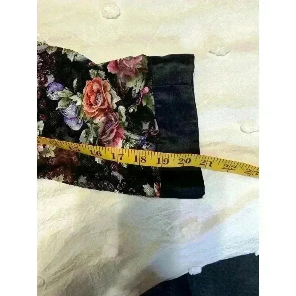Vintage Victoria Secret Robe Small Gold Label Floral Burn out Velvet Boho Resort - Picture 6 of 11